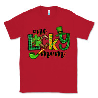 Red One lucky mom St. Patrick's Classic Tee - OliviaCreatesArt