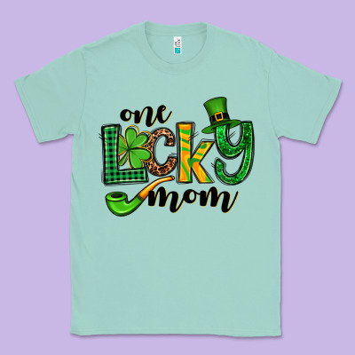 One Lucky Mom St. Patrick's Classic Tee Designed By Oliviacreatesart