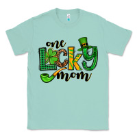 Seafoam One lucky mom St. Patrick's Classic Tee - OliviaCreatesArt