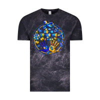 Cloud Black World Down Syndrome Day Vintage Tee - CowhideDigitalArt