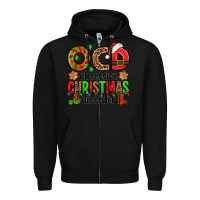 Black ocd obsessive christmas disorder Zipper Hoodie - Jasminsmagicworld