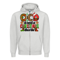 Dove Grey ocd obsessive christmas disorder Zipper Hoodie - Jasminsmagicworld