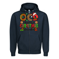 Navy ocd obsessive christmas disorder Zipper Hoodie - Jasminsmagicworld