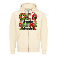 Sandshell ocd obsessive christmas disorder Zipper Hoodie - Jasminsmagicworld