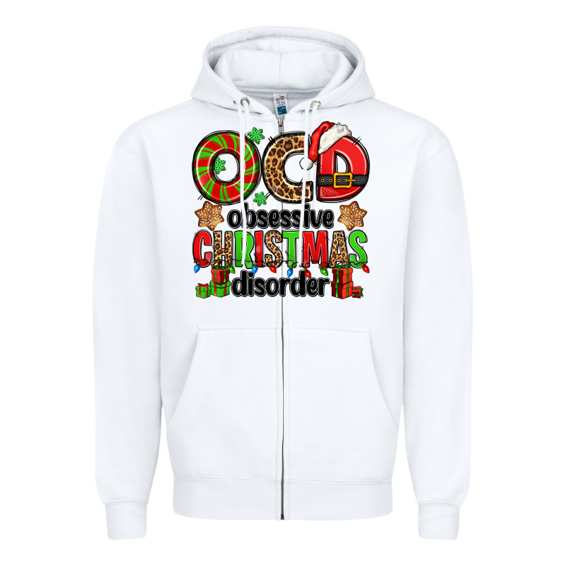 Ocd Obsessive Christmas Disorder Zipper Hoodie by Jasminsmagicworld | Teevron