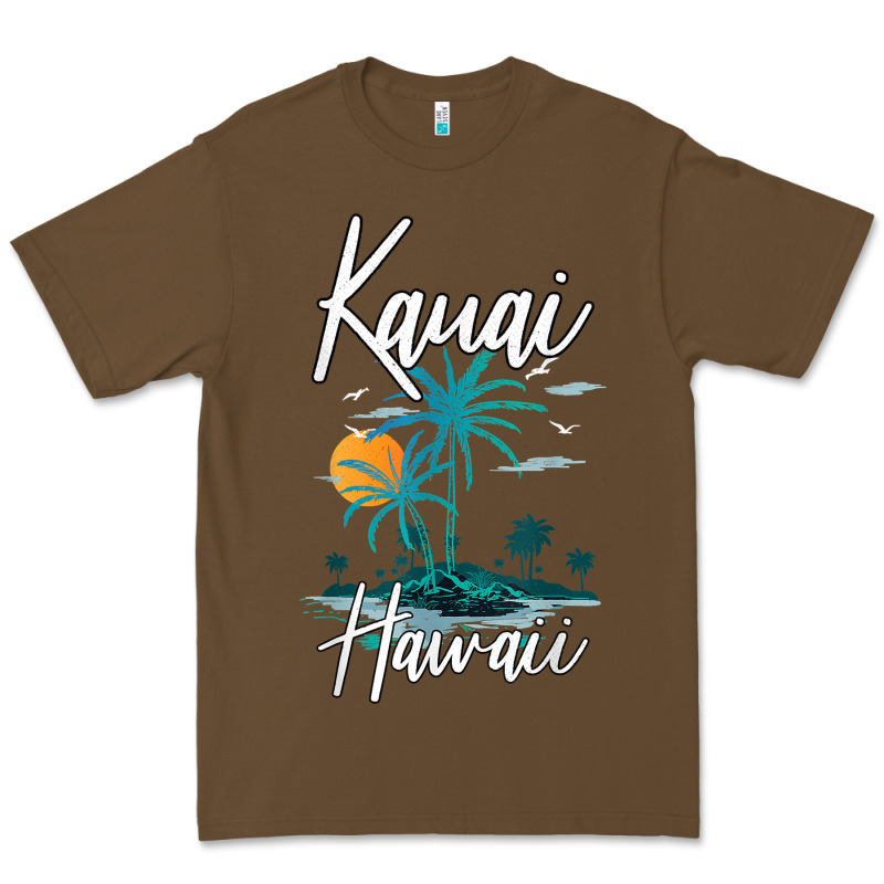 Family Vacation Retro Sunset Hawaii Kauai T Shirt Premium Tee by linhVisuals | Teevron