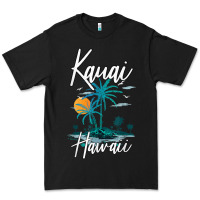 Black family vacation retro sunset hawaii kauai t shirt Premium Tee - linhVisuals