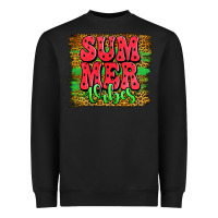 Black summer vibes watermelon leopard background Heavyweight Sweatshirt - Jasminsmagicworld