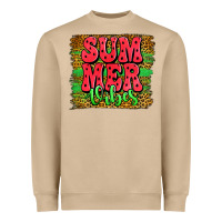 Mushroom summer vibes watermelon leopard background Heavyweight Sweatshirt - Jasminsmagicworld