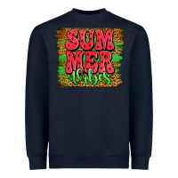Navy summer vibes watermelon leopard background Heavyweight Sweatshirt - Jasminsmagicworld