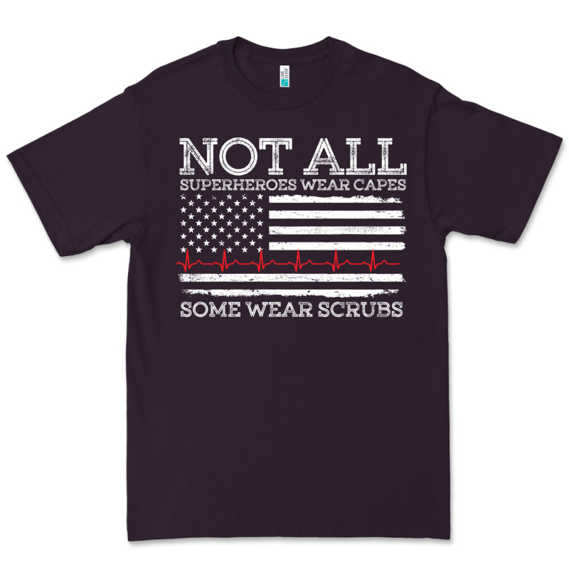 Nurses Not All Superheroes Wear Caps Some Wear Scrubs Nurse Supportive Premium Tee by linhVisuals | Teevron