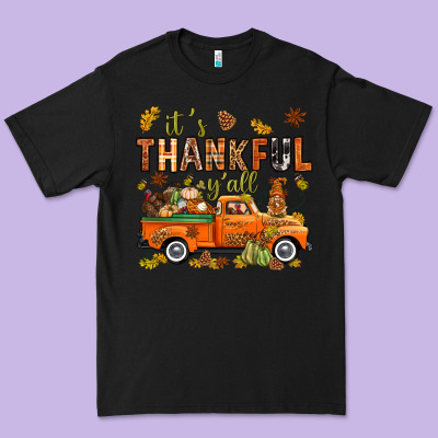 It's Thankful Y'all With Truck Bbs Premium Tee Designed By Bundleandbundleshop