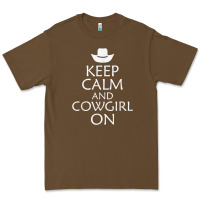 Cacao keep calm and cowgirl horse Premium Tee - linhVisuals