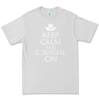 Dove Grey keep calm and cowgirl horse Premium Tee - linhVisuals