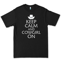 Keep Calm And Cowgirl Horse Premium Tee | Teevron
