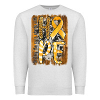 Oatmeal Heather finding the cure starts with hope childhood cancer awareness  with bac Premium Sweatshirt - Jasminsmagicworld