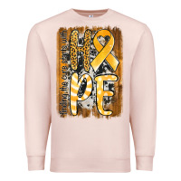 Pale Pink finding the cure starts with hope childhood cancer awareness  with bac Premium Sweatshirt - Jasminsmagicworld