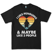 I Like Penguins And 3 People Vintage Premium Tee | Teevron