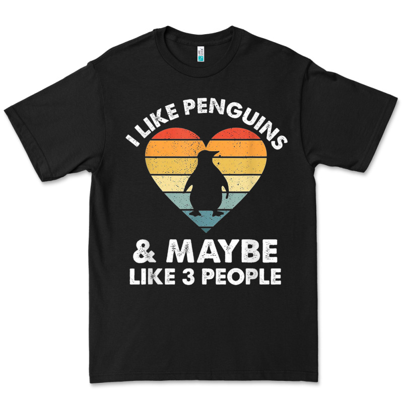I Like Penguins And 3 People Vintage Premium Tee by linhVisuals | Teevron