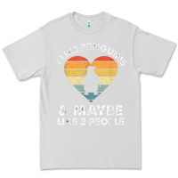 Dove Grey i like penguins and 3 people vintage Premium Tee - linhVisuals