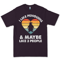 Plum i like penguins and 3 people vintage Premium Tee - linhVisuals