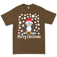 Cacao penguin merry christmas with snow Premium Tee - linhVisuals
