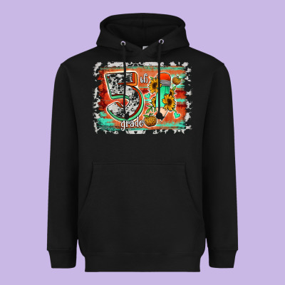 Western Back To School 5th Grade 2 Heavyweight Hoodie Designed By Jasminsmagicworld