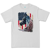 Dove Grey patriotic horse american flag   horse vintage Premium Tee - linhVisuals