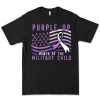 Black purple up month of the military child Premium Tee - linhVisuals