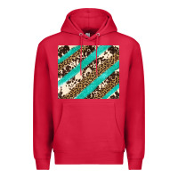 Cardinal turquoise glitter leopard and cowhide Premium Hoodie - Artiststas