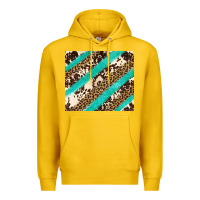 Lemon turquoise glitter leopard and cowhide Premium Hoodie - Artiststas