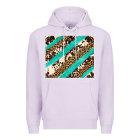 Lilac turquoise glitter leopard and cowhide Premium Hoodie - Artiststas