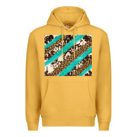 Mustard turquoise glitter leopard and cowhide Premium Hoodie - Artiststas
