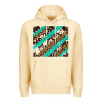 Pina Colada turquoise glitter leopard and cowhide Premium Hoodie - Artiststas