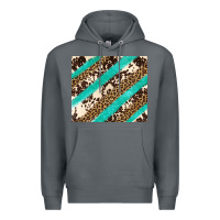 Rock turquoise glitter leopard and cowhide Premium Hoodie - Artiststas
