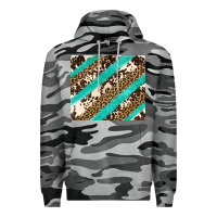 Slate Camo turquoise glitter leopard and cowhide Premium Hoodie - Artiststas