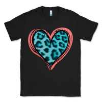 Black Blue Leopard Heart Classic Tee - Jasminsmagicworld