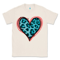 Natural Blue Leopard Heart Classic Tee - Jasminsmagicworld