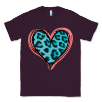 Plum Blue Leopard Heart Classic Tee - Jasminsmagicworld