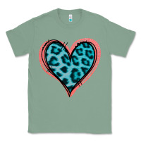 Sage Blue Leopard Heart Classic Tee - Jasminsmagicworld
