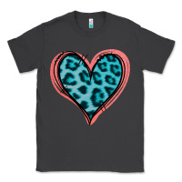 Smoke Blue Leopard Heart Classic Tee - Jasminsmagicworld