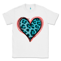 White Blue Leopard Heart Classic Tee - Jasminsmagicworld