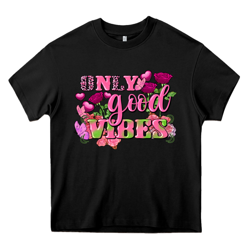 Valentine's Day Only Good Vibes Heavy Core Tee by FaDigitalArtStudio | Teevron