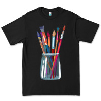 Black Paint Brushes Premium Tee - linhVisuals