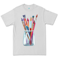 Dove Grey Paint Brushes Premium Tee - linhVisuals