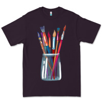 Plum Paint Brushes Premium Tee - linhVisuals