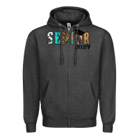 Charcoal Heather Western Senior 2024 Zipper Hoodie - RanaPortraitStore