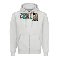 Dove Grey Western Senior 2024 Zipper Hoodie - RanaPortraitStore