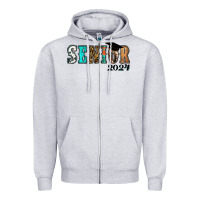 Heather Grey Western Senior 2024 Zipper Hoodie - RanaPortraitStore