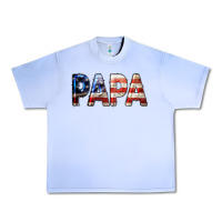 Grape Ice American Flag Papa 4th of July Urban Heavy Tee - LillyAllenDesigns